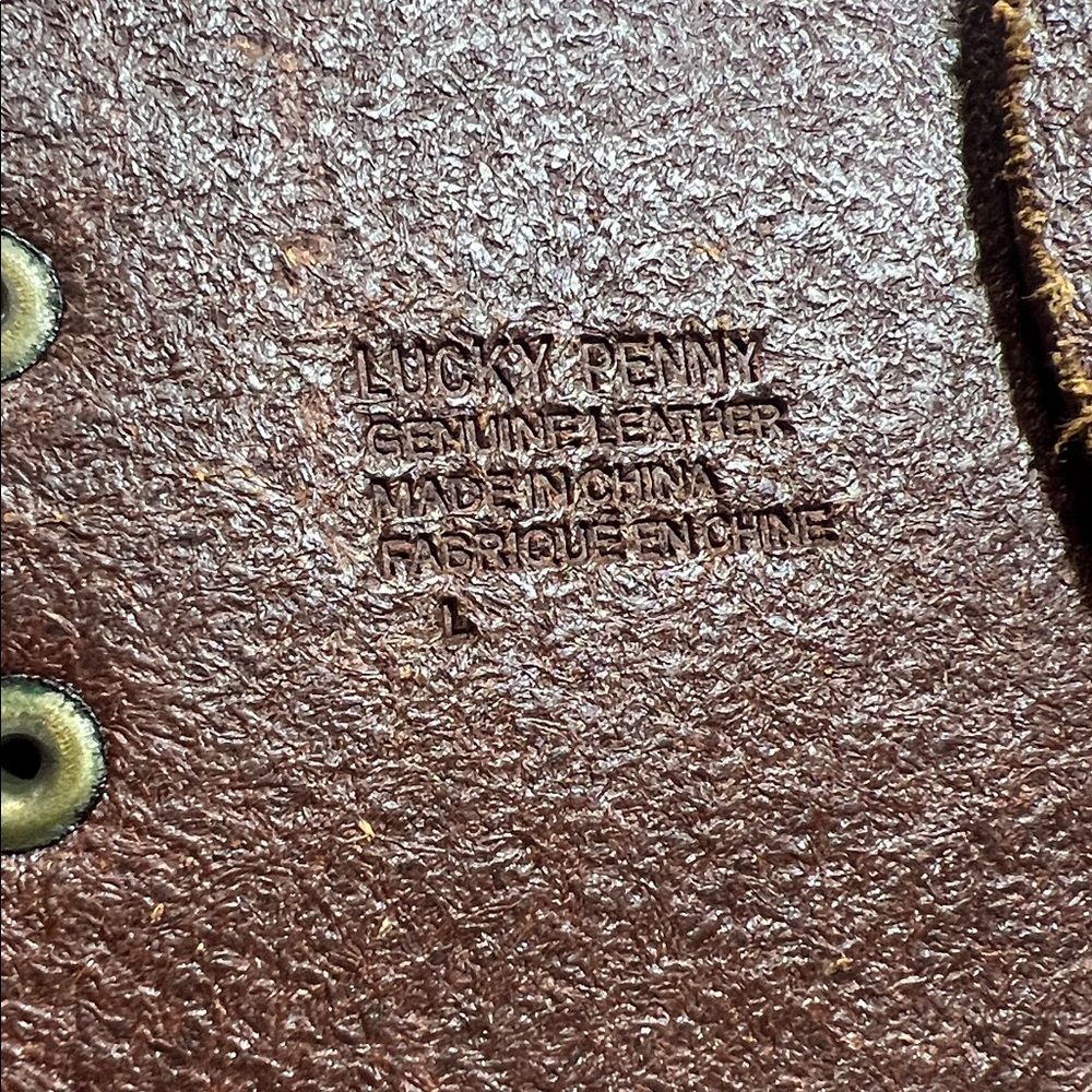 Lucky penny Anthropology leather belt size Large - Picture 2 of 5